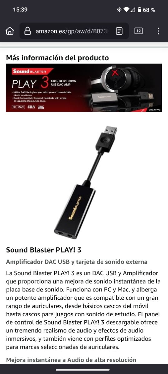 Sound Blaster Play! 3 - DAC USB