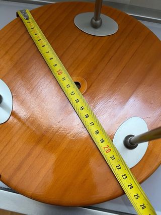 Lámpara techo 3 luces madera