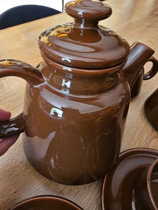 Juego café vintage marrón