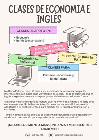 Clases de economia para secundaria y bachillerato