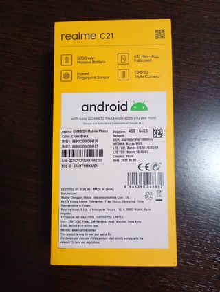 Realme C21 - Smartphone Negro