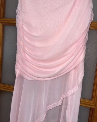 Vestido rosa midi ajustado