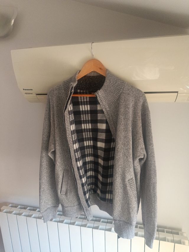 Jersei gris cremallera