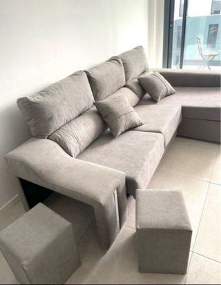 OFERTA | Chaiselongue Sofá Gris  | Sofá rinconera