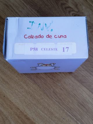 Calzado de cuna para bebés recién nacidos talla 17