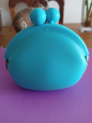 Monedero silicona azul pequeño