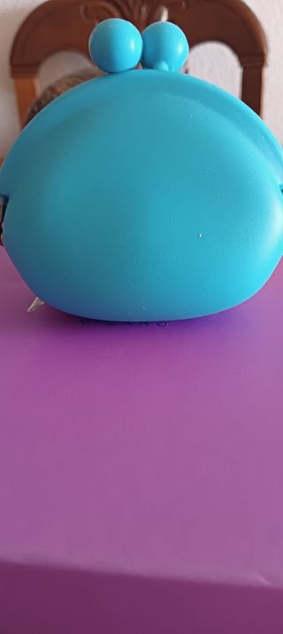 Monedero silicona azul pequeño