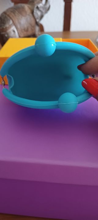 Monedero silicona azul pequeño