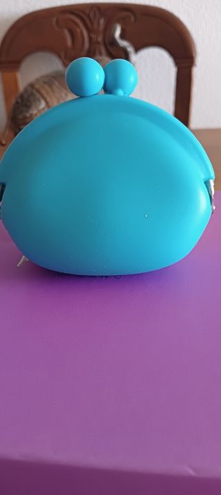 Monedero silicona azul pequeño