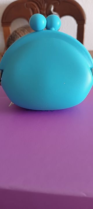 Monedero silicona azul pequeño