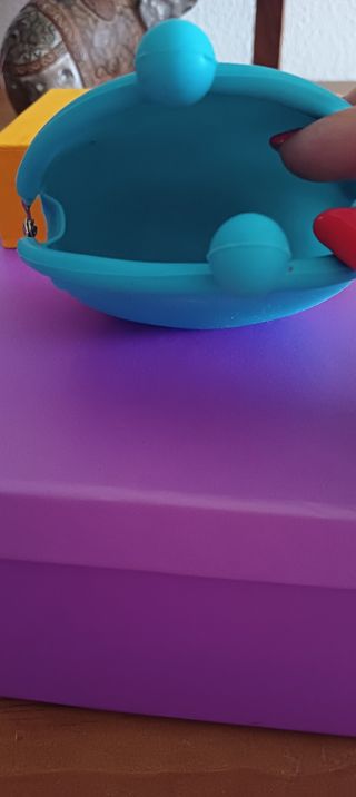 Monedero silicona azul pequeño