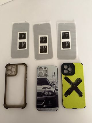 3 Fundas iPhone 13 Pro Max + 3 protectores