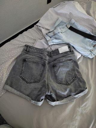 Shorts vaqueros grises 