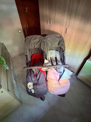 Carrito gemelar doble