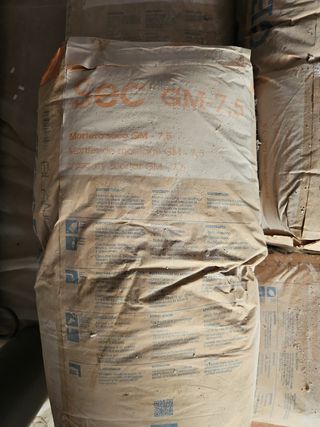 Mortero Gecol Sec GM-7.5 blanco. 15 sacos.