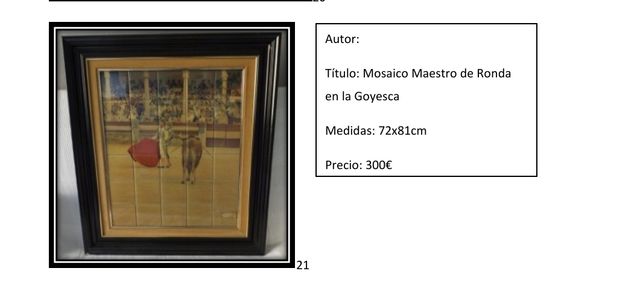 Mosaico Maestro Ronda - Goyesca