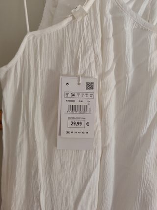 Vestido blanco bordado - nuevo