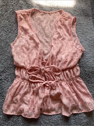 Blusa Rosa c/ Laço - Delicada