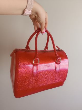 Bolso Furla rojo glitter