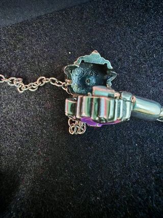 Pulsera Princesas Disney cierre flor plata