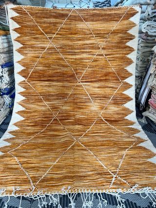 Alfombra kilim bereber 2x3 marrón-beige