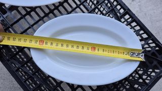 2 Platos Ovalados Porcelana Blanca