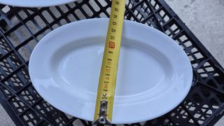 2 Platos Ovalados Porcelana Blanca