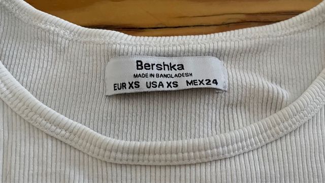 Top Bershka blanco - cropped