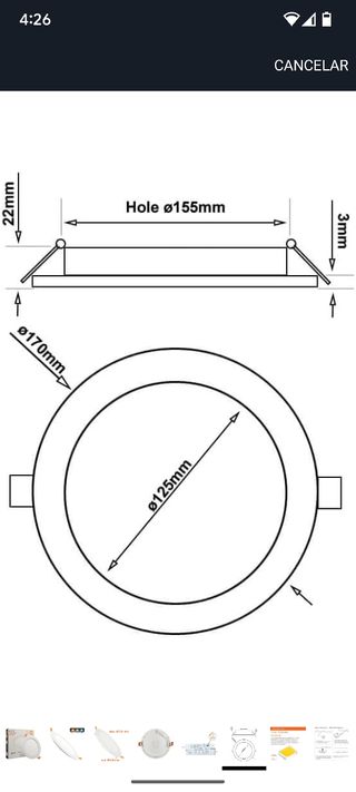 Panel LED OSRAM 15W - 2 unidades
