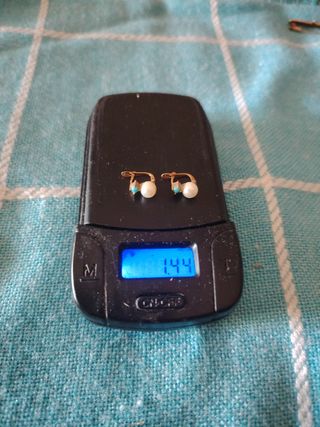 Pendientes oro perla - Joyería