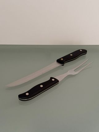 Cuchillo y tenedor carne - Acero inoxidable