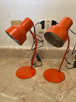 Lampade space age Arancioni Vintage