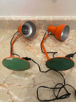 Lampade space age Arancioni Vintage