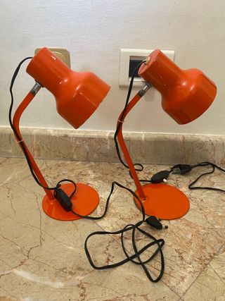 Lampade space age Arancioni Vintage