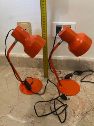 Lampade space age Arancioni Vintage