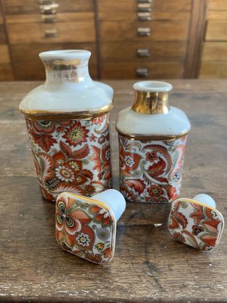 2 Tarros Porcelana Limoges | Decorativos