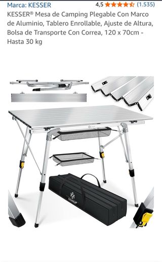 Mesa camping plegable KESSER - 30kg