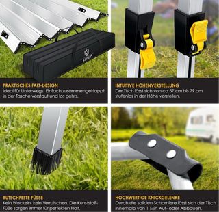 Mesa camping plegable KESSER - 30kg