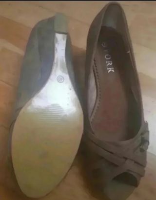 Zapatos cuña marrón talla 40