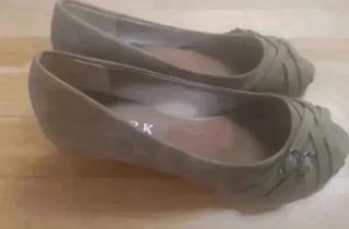 Zapatos cuña marrón talla 40