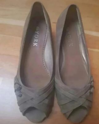 Zapatos cuña marrón talla 40