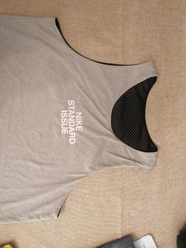 Canotta sportiva uomo beige/grigio