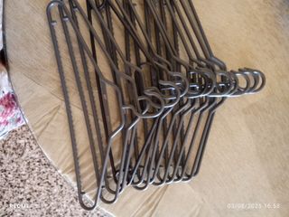 12 Perchas Plásticas Grises