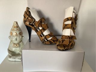 Sandalias Zara piel print animal - 37