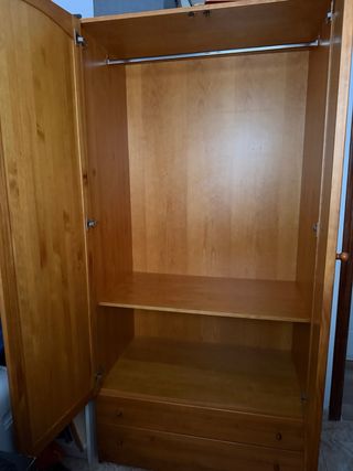 Armario madera 2 cajones