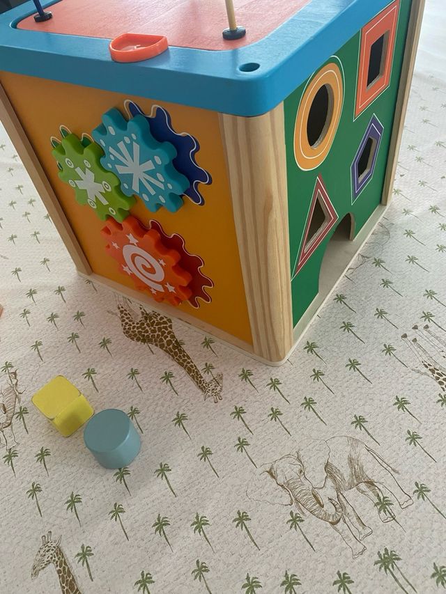 Cubo Actividades Bebé Madera