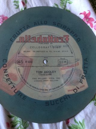 Vinile pubblicitario Fruttabella - Tom Dooley