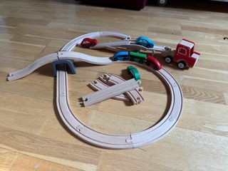 Tren madera+coches+pista