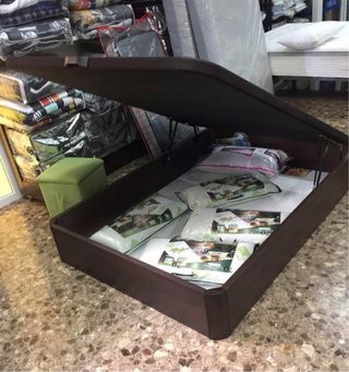 Canapé cama matrimonio marrón y gris