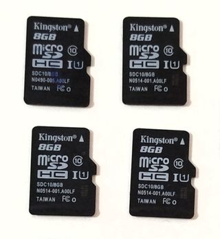 Lote de 04 memorias marca Kingston Micro SD 8GB